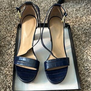 Navy Blue Strappy Sandals